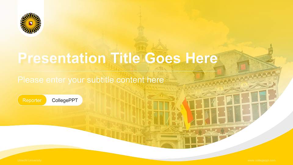 Utrecht University Lecture Sharing and Networking Event PPT Template16:9 ratio PPT effect preview image