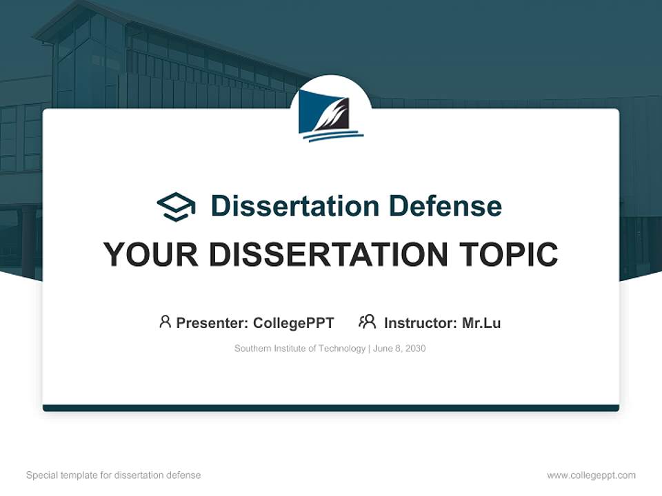 Southern Institute of Technology Graduation Thesis Defense PPT Template4:3 ratio PPT effect preview image7