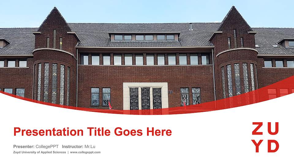 Zuyd University of Applied Sciences Course/Courseware Creation PPT Template16:9 ratio PPT effect preview image