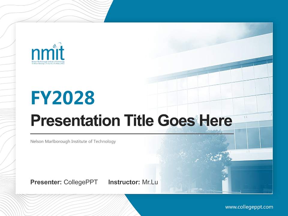 Nelson Marlborough Institute of Technology Academic Presentation/Research Findings Report PPT Template4:3 ratio PPT effect preview image5