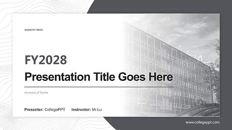 University of Twente Academic Presentation/Research Findings Report PPT Template