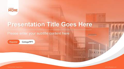 Thomas More Hogeschool Lecture Sharing and Networking Event PPT Template