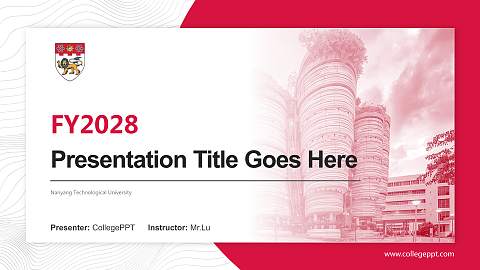 Nanyang Technological University Academic Presentation/Research Findings Report PPT Template