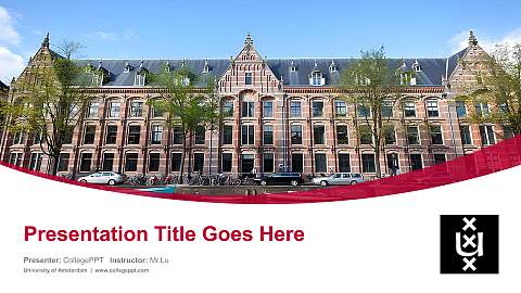 University of Amsterdam Course/Courseware Creation PPT Template