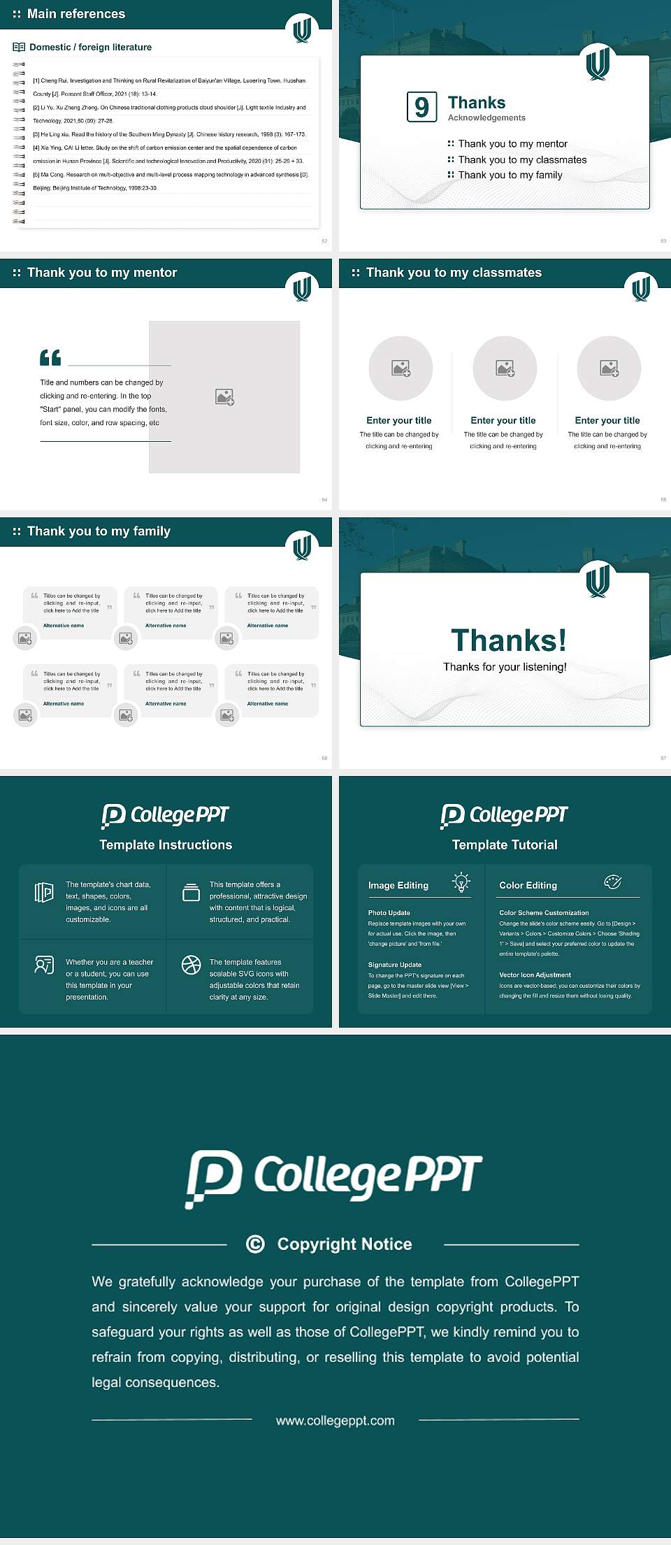 Unitec Institute of Technology Graduation Thesis Defense PPT Template4:3 ratio PPT effect preview image7