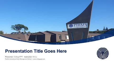 Pacific International Hotel Management School Course/Courseware Creation PPT Template