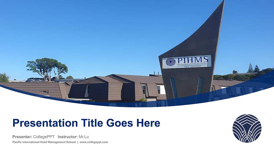 Pacific International Hotel Management School Course/Courseware Creation PPT Template16:9 ratio PPT effect preview image