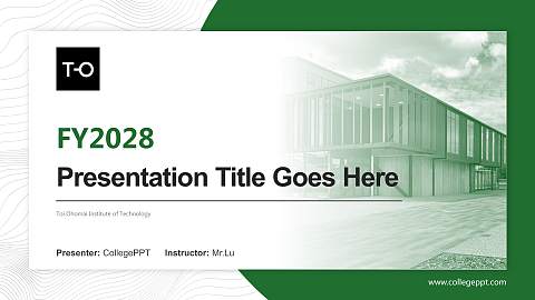 Toi Ohomai Institute of Technology Academic Presentation/Research Findings Report PPT Template
