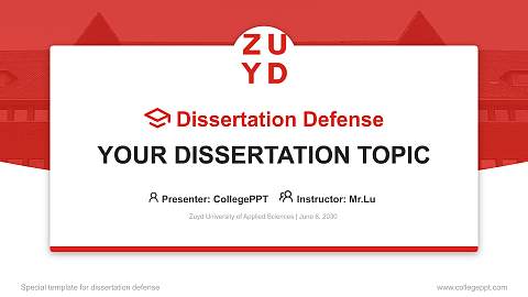 Zuyd University of Applied Sciences Graduation Thesis Defense PPT Template