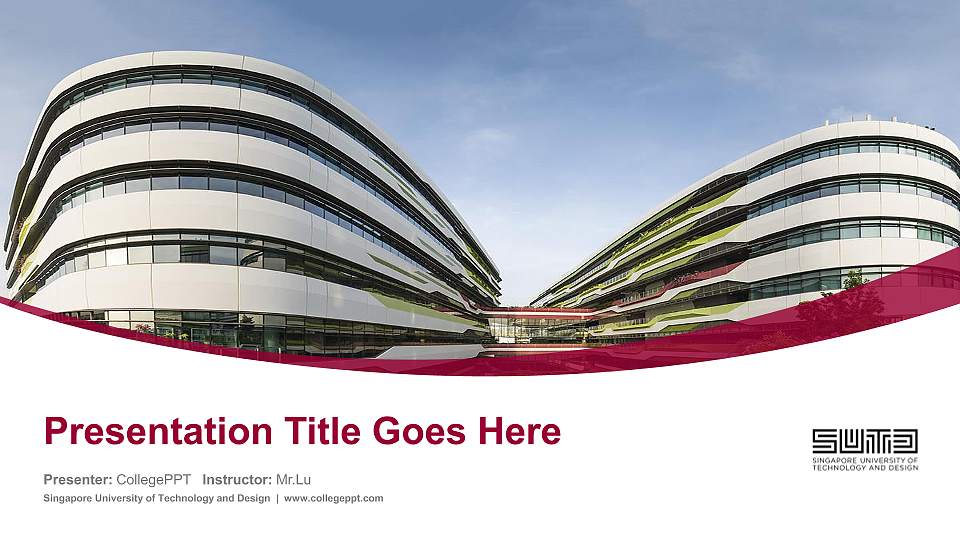 Singapore University of Technology and Design Course/Courseware Creation PPT Template16:9 ratio PPT effect preview image