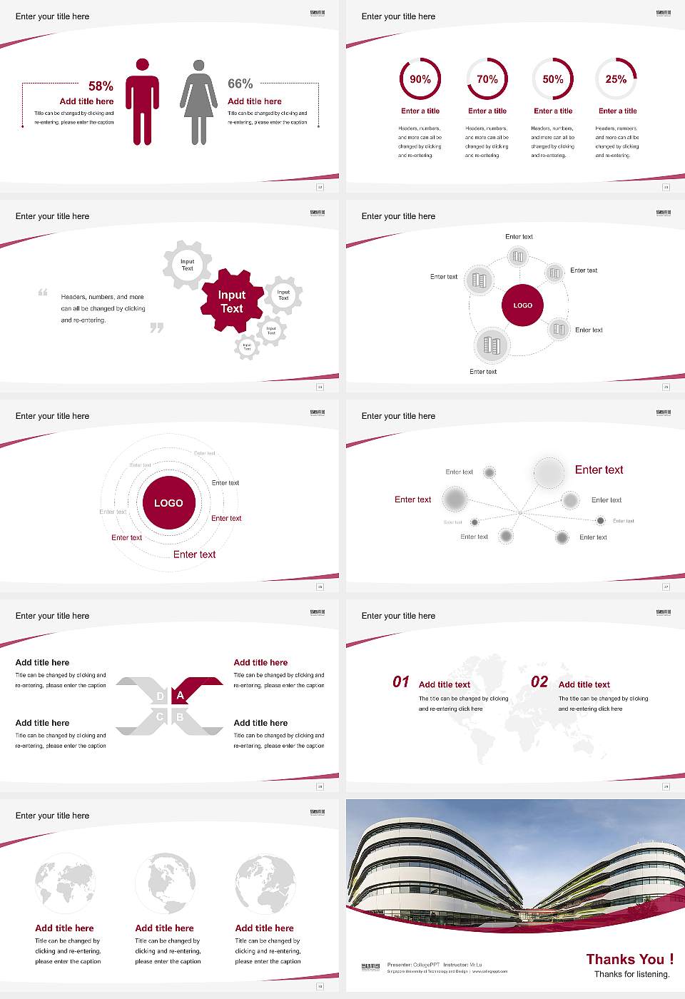 Singapore University of Technology and Design Course/Courseware Creation PPT Template16:9 ratio PPT effect preview image4