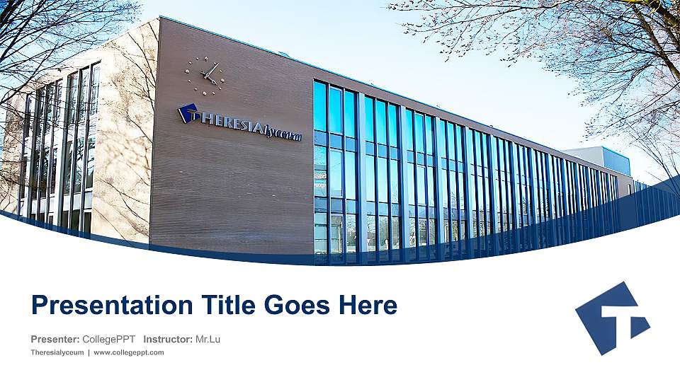 Theresialyceum Course/Courseware Creation PPT Template16:9 ratio PPT effect preview image