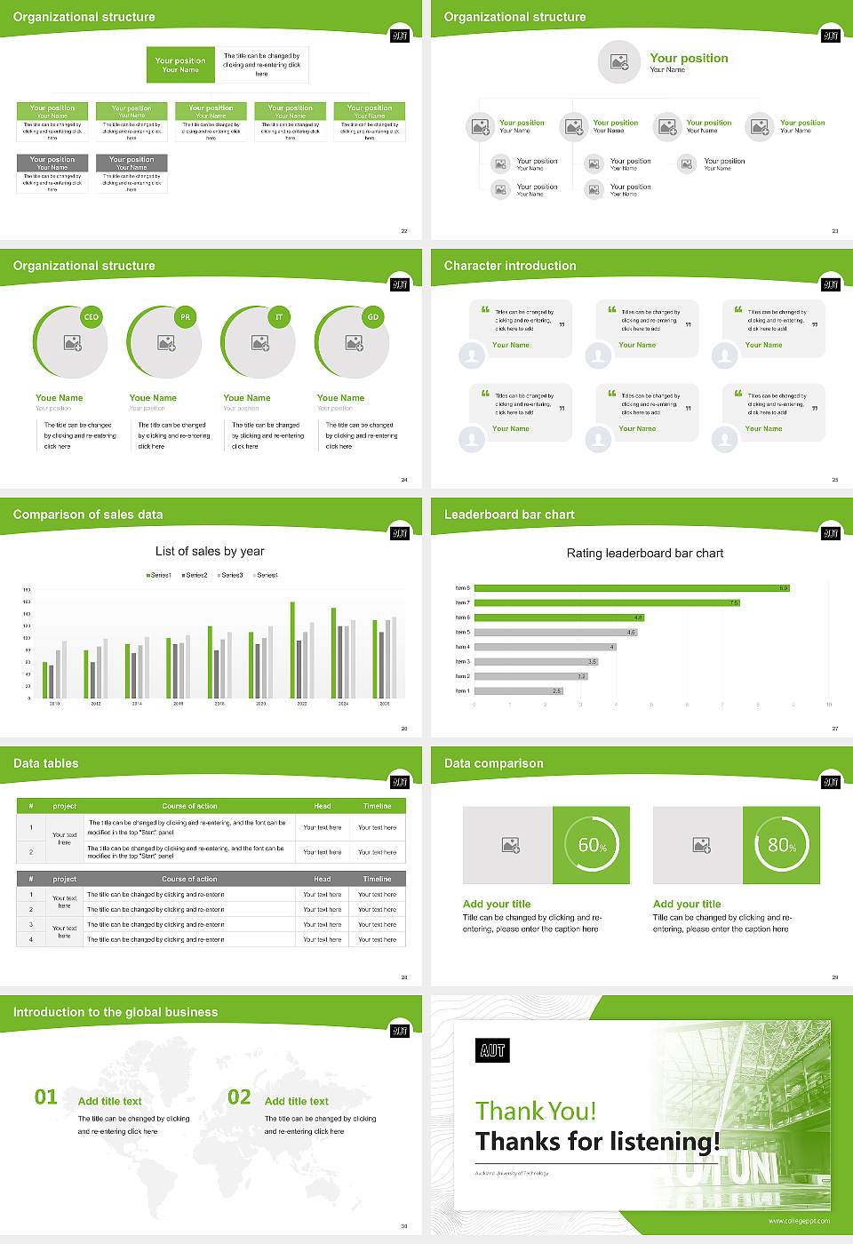 Auckland University of Technology Academic Presentation/Research Findings Report PPT Template16:9 ratio PPT effect preview image4