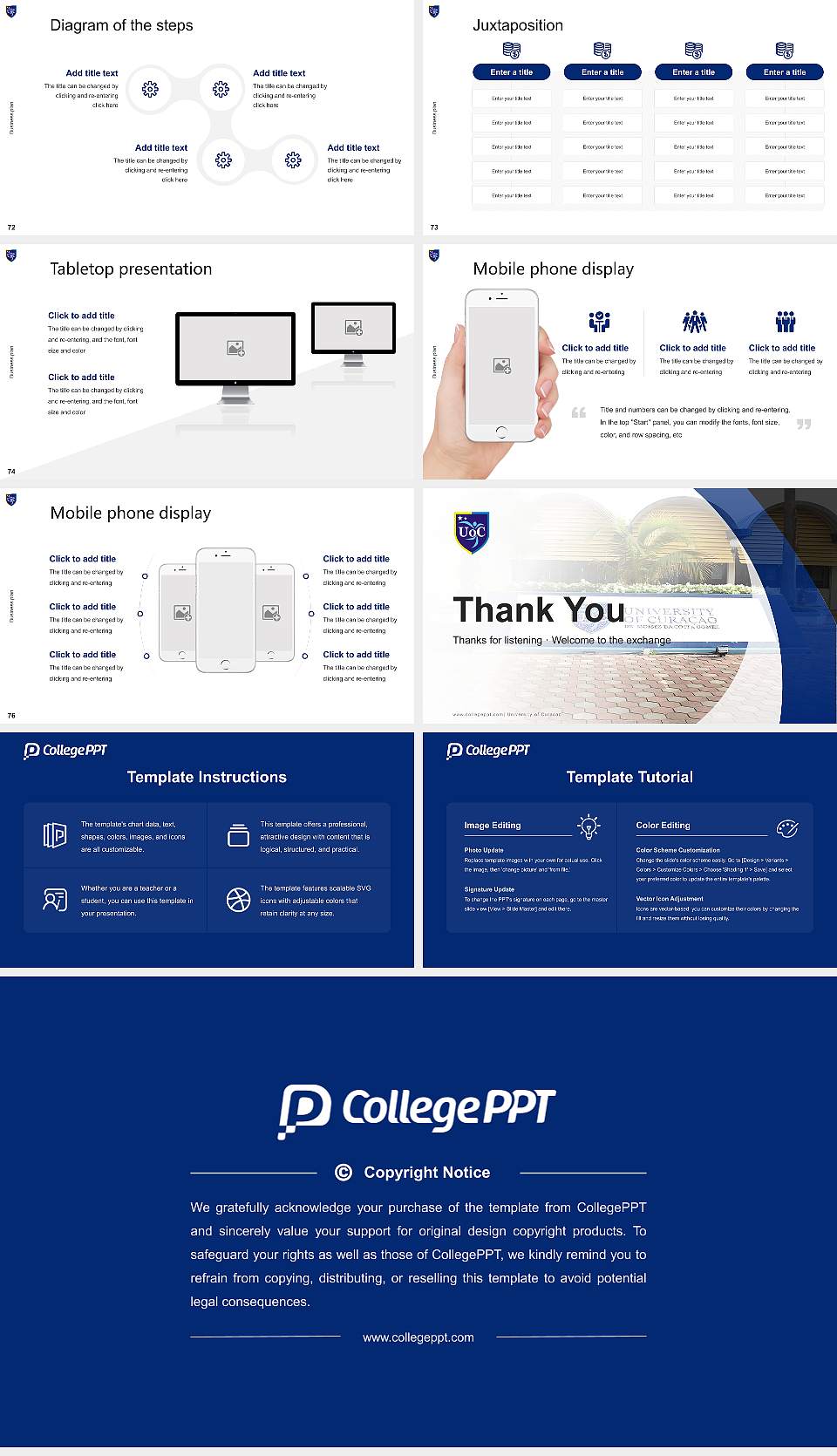 University of Curacao Competition/Entrepreneurship Contest PPT Template16:9 ratio PPT effect preview image9