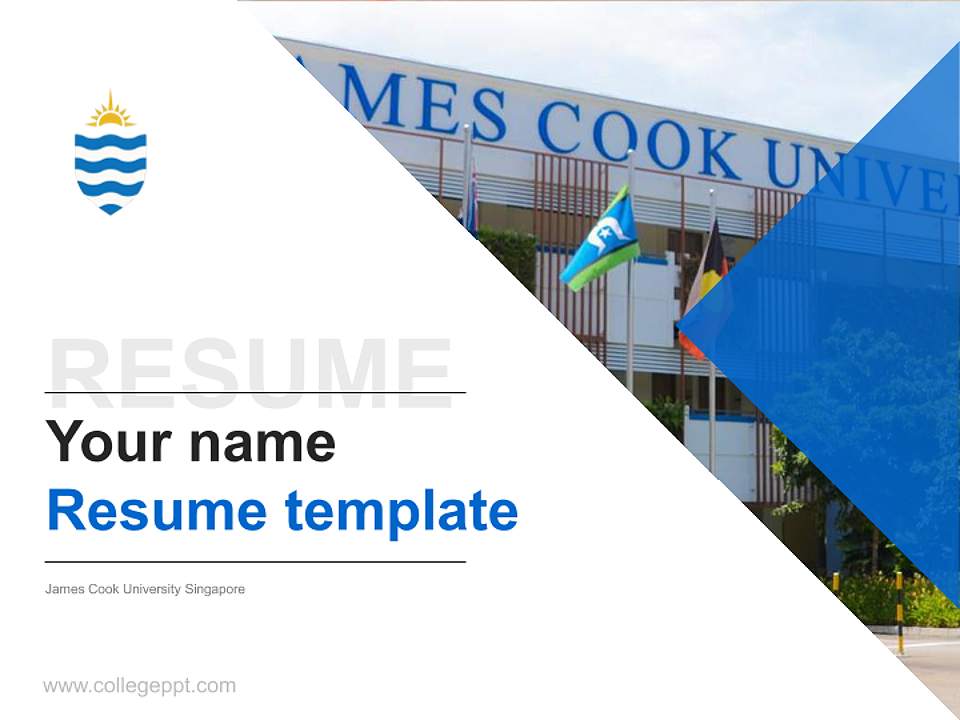 James Cook University Singapore Resume PPT Template4:3 ratio PPT effect preview image5