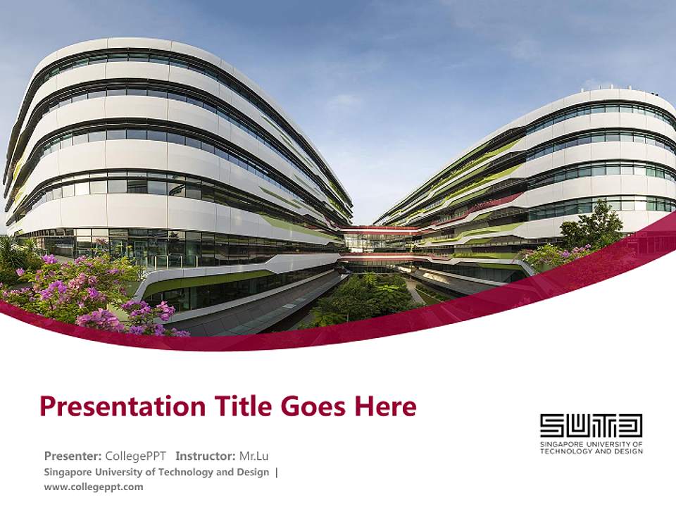Singapore University of Technology and Design Course/Courseware Creation PPT Template4:3 ratio PPT effect preview image5