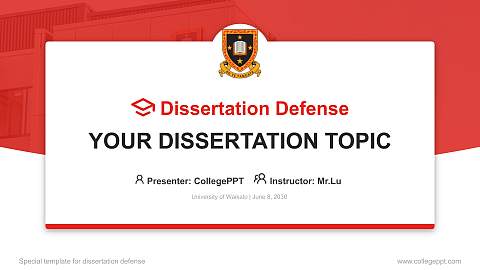 University of Waikato Graduation Thesis Defense PPT Template