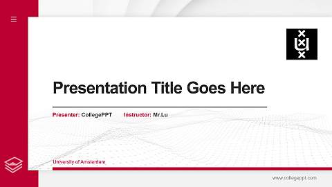 University of Amsterdam Thesis Proposal/Graduation Defense PPT Template