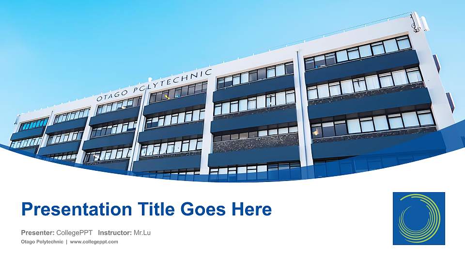 Otago Polytechnic Course/Courseware Creation PPT Template16:9 ratio PPT effect preview image