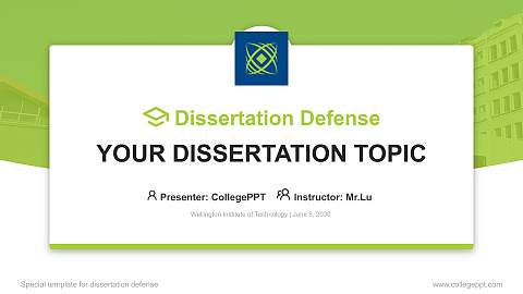 Wellington Institute of Technology Graduation Thesis Defense PPT Template