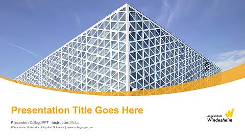 Windesheim University of Applied Sciences Course/Courseware Creation PPT Template