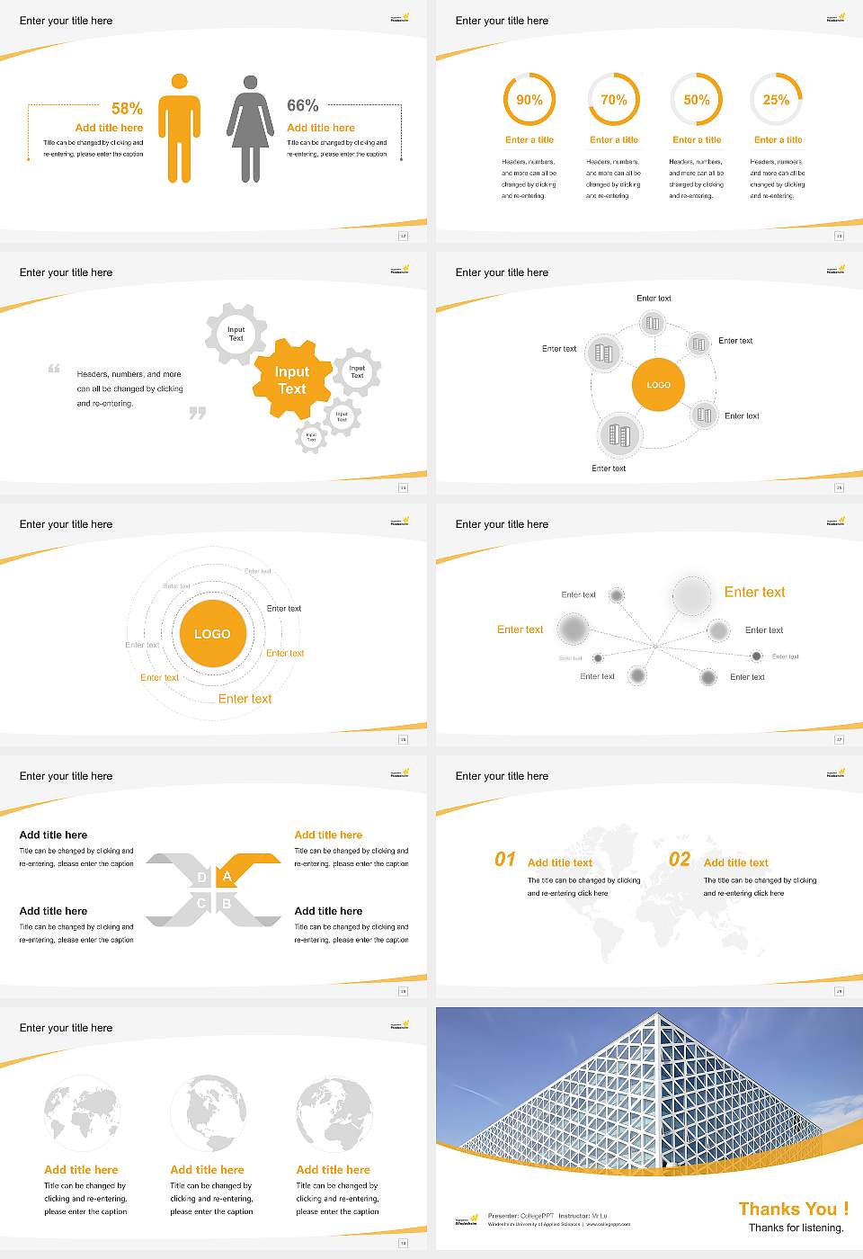 Windesheim University of Applied Sciences Course/Courseware Creation PPT Template16:9 ratio PPT effect preview image4