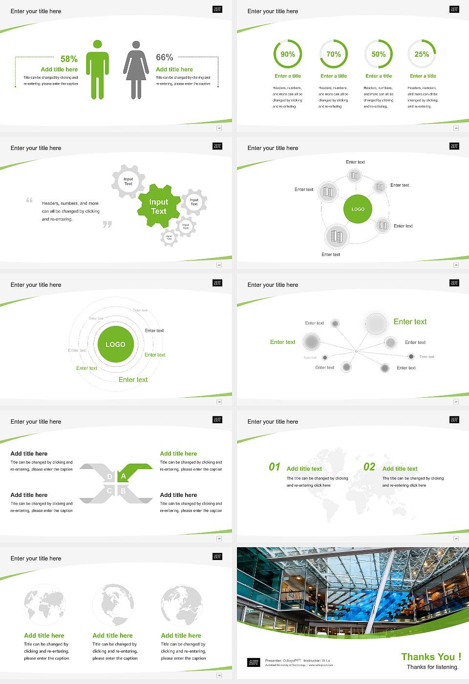 Auckland University of Technology Course/Courseware Creation PPT Template16:9 ratio PPT effect preview image4