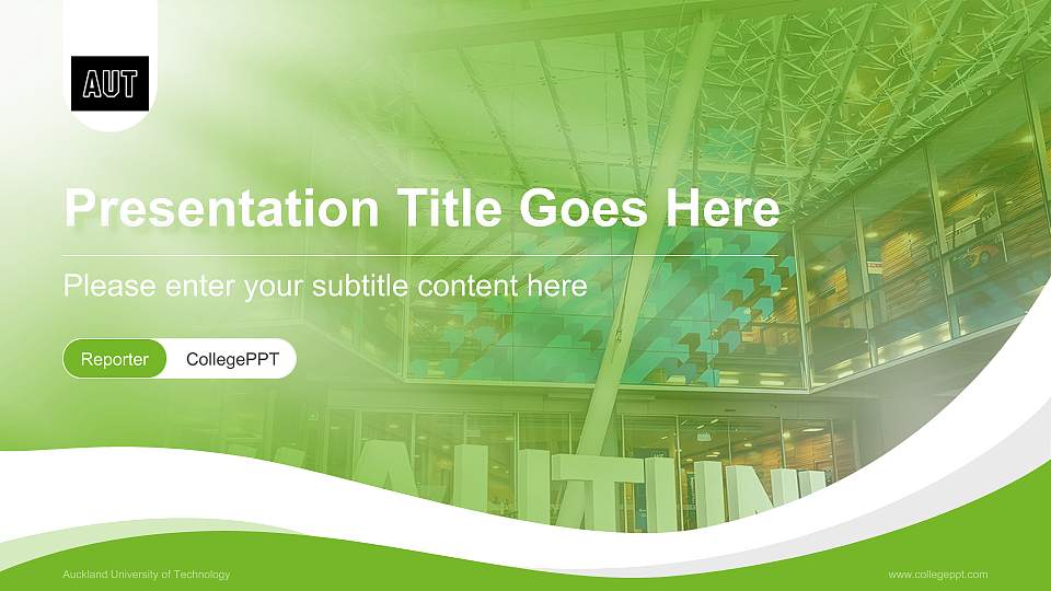 Auckland University of Technology Lecture Sharing and Networking Event PPT Template16:9 ratio PPT effect preview image