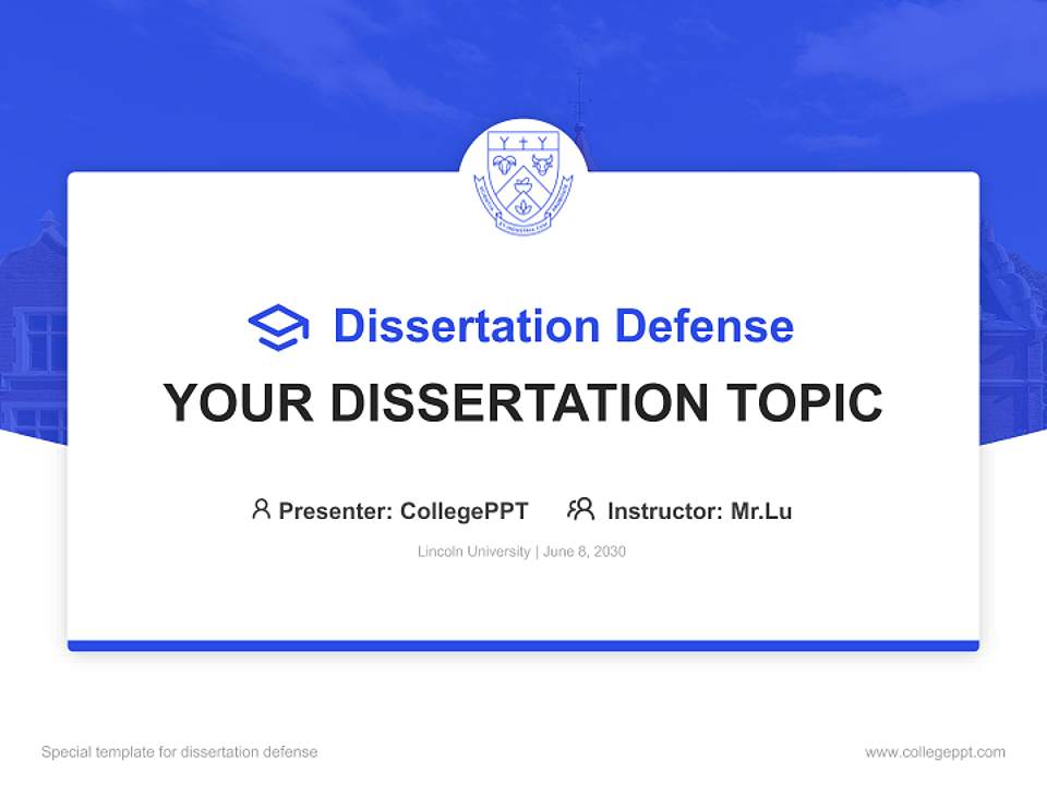 Lincoln University Graduation Thesis Defense PPT Template4:3 ratio PPT effect preview image7