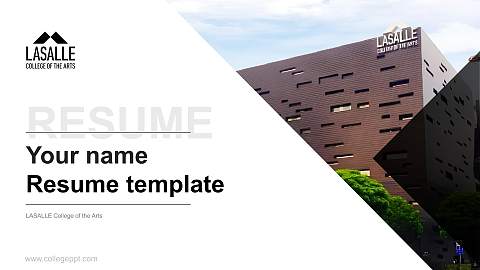 LASALLE College of the Arts Resume PPT Template