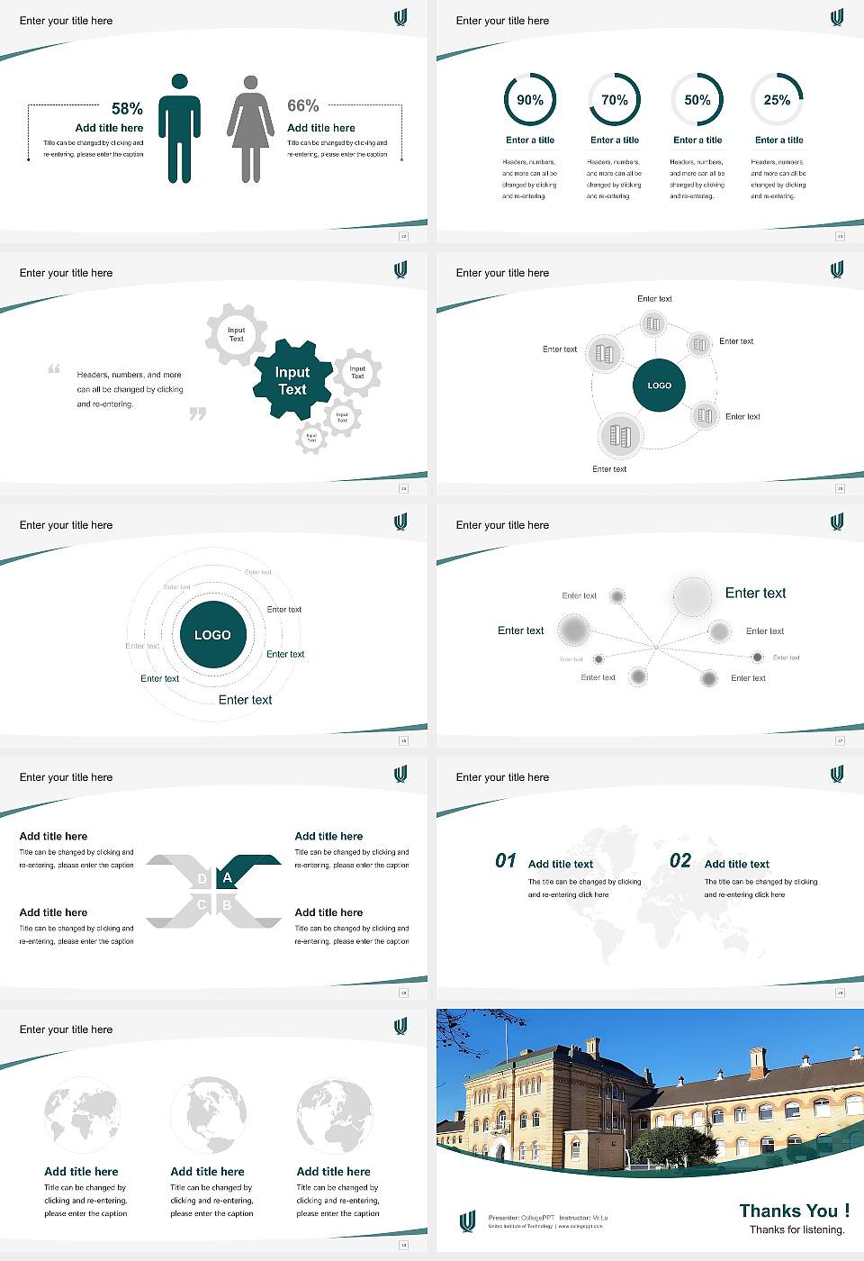 Unitec Institute of Technology Course/Courseware Creation PPT Template16:9 ratio PPT effect preview image4