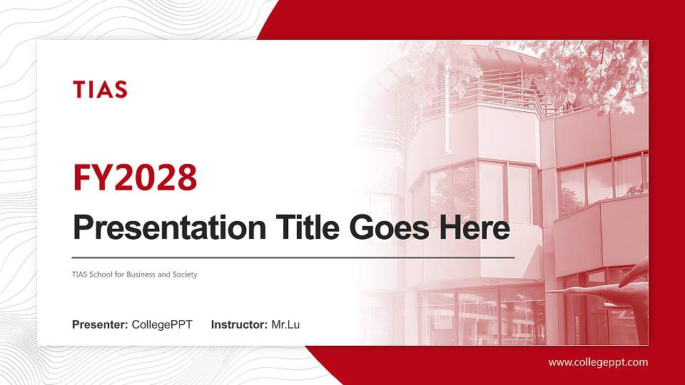 TIAS School for Business and Society Academic Presentation/Research Findings Report PPT Template16:9 ratio PPT effect preview image