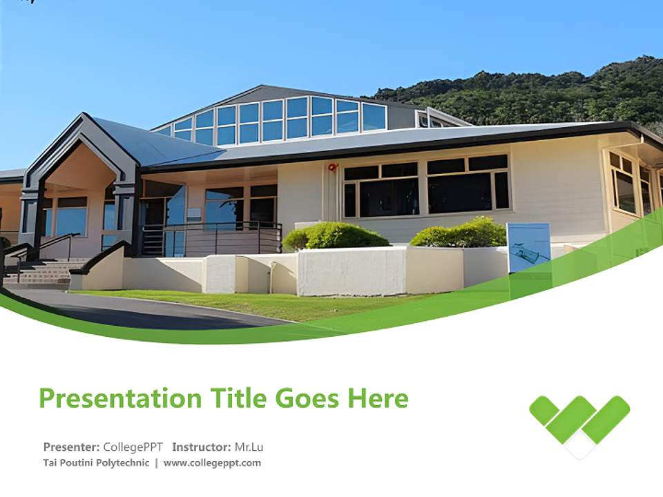 Tai Poutini Polytechnic Course/Courseware Creation PPT Template4:3 ratio PPT effect preview image5