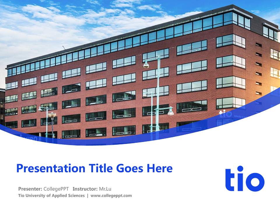 Tio University of Applied Sciences Course/Courseware Creation PPT Template4:3 ratio PPT effect preview image5