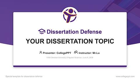 VIAA Christian University of Applied Sciences Graduation Thesis Defense PPT Template