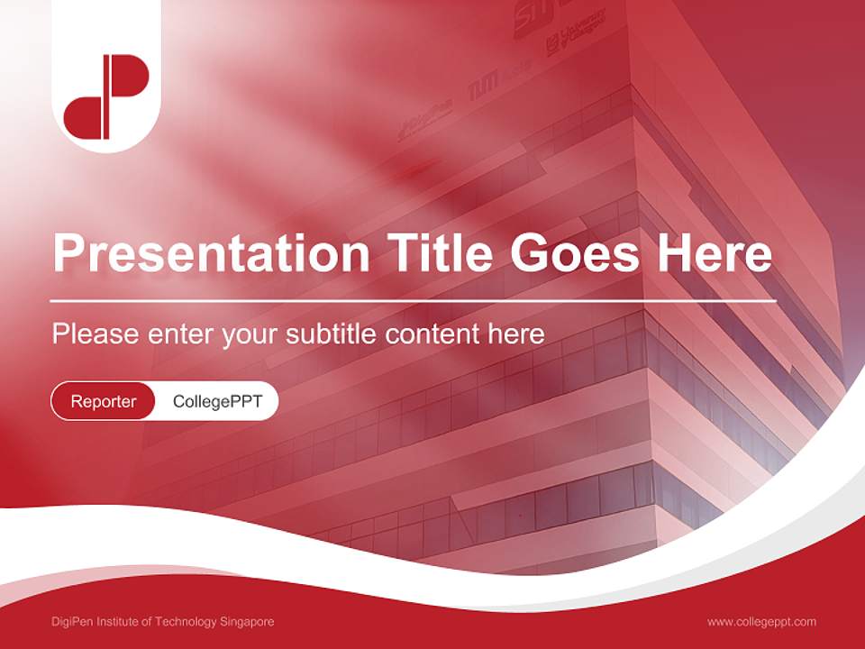 DigiPen Institute of Technology Singapore Lecture Sharing and Networking Event PPT Template4:3 ratio PPT effect preview image4