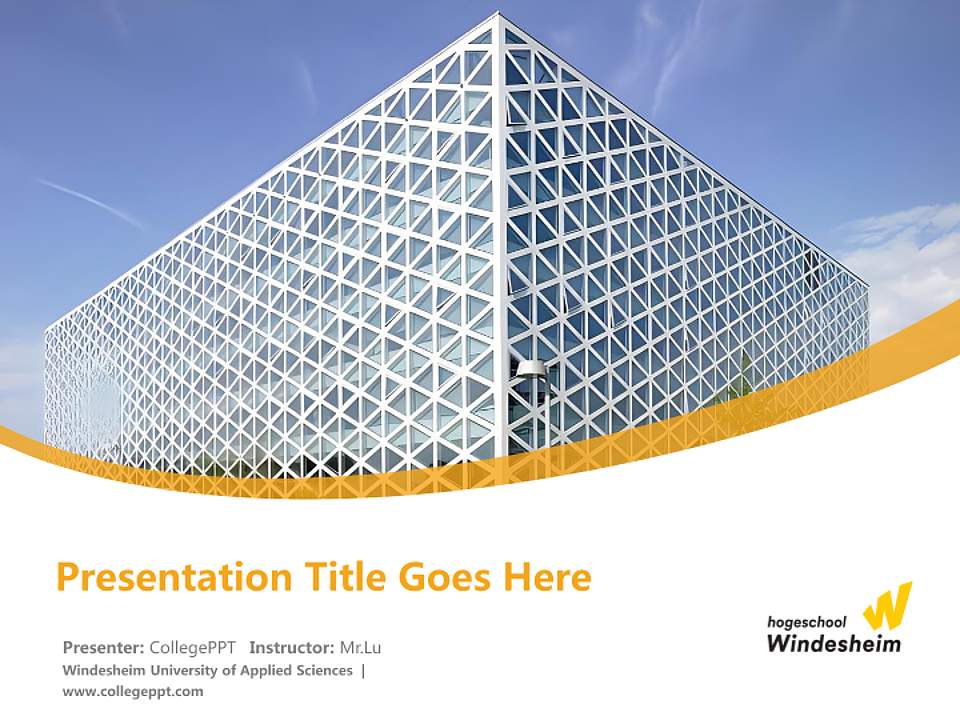 Windesheim University of Applied Sciences Course/Courseware Creation PPT Template4:3 ratio PPT effect preview image5