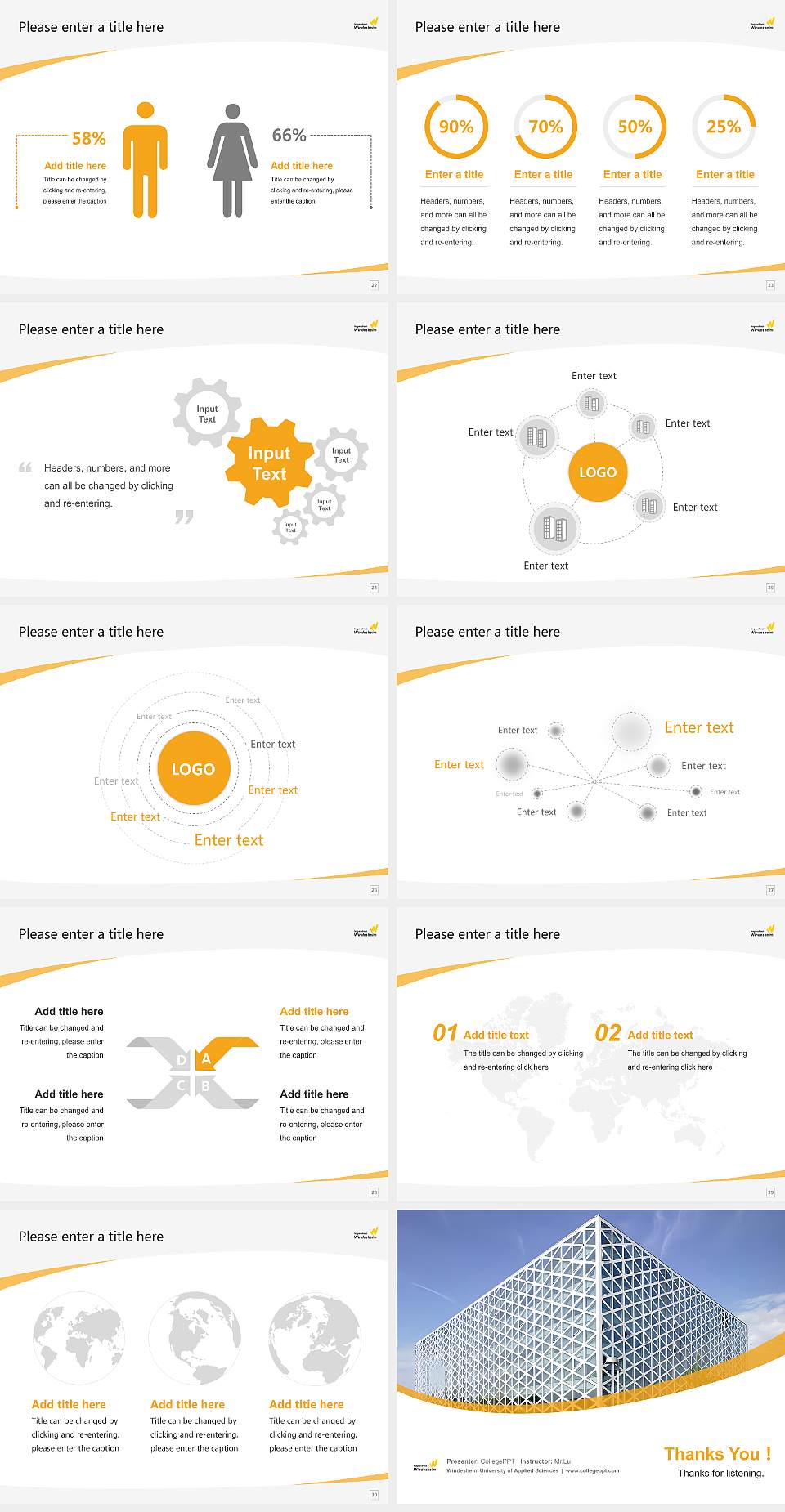 Windesheim University of Applied Sciences Course/Courseware Creation PPT Template4:3 ratio PPT effect preview image4