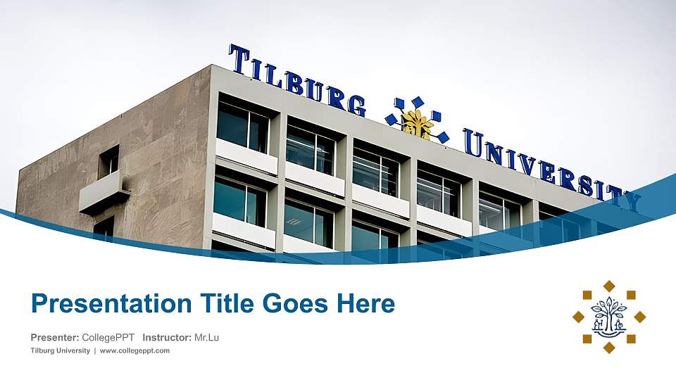 Tilburg University Course/Courseware Creation PPT Template16:9 ratio PPT effect preview image