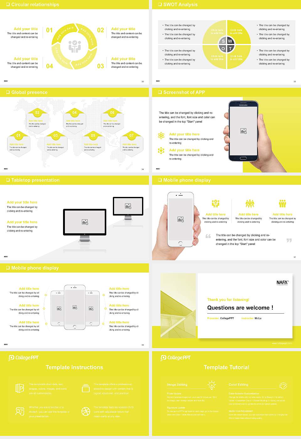 Nanyang Academy of Fine Arts General Purpose PPT Template16:9 ratio PPT effect preview image5