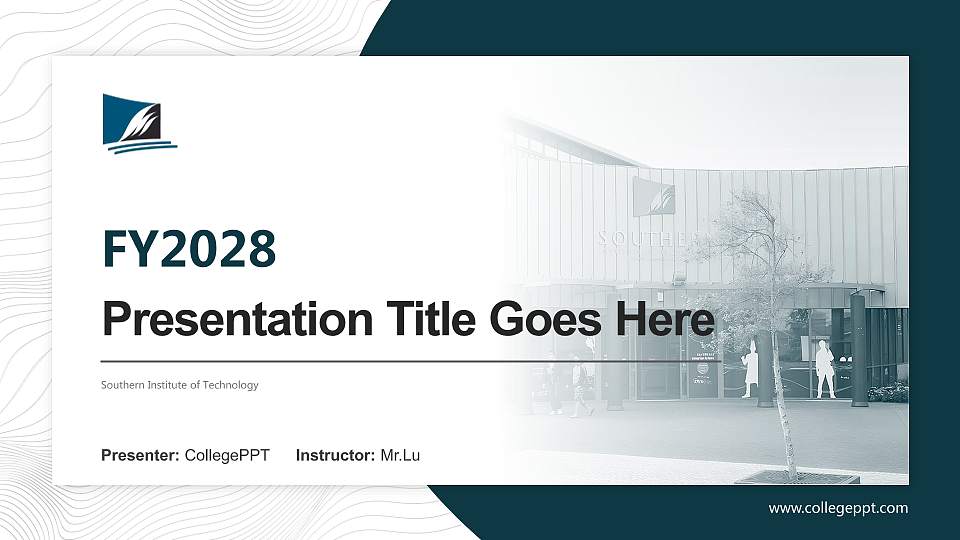 Southern Institute of Technology Academic Presentation/Research Findings Report PPT Template16:9 ratio PPT effect preview image