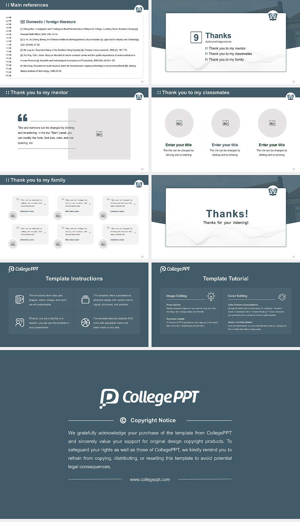 Theological University of Kampen Graduation Thesis Defense PPT Template16:9 ratio PPT effect preview image7