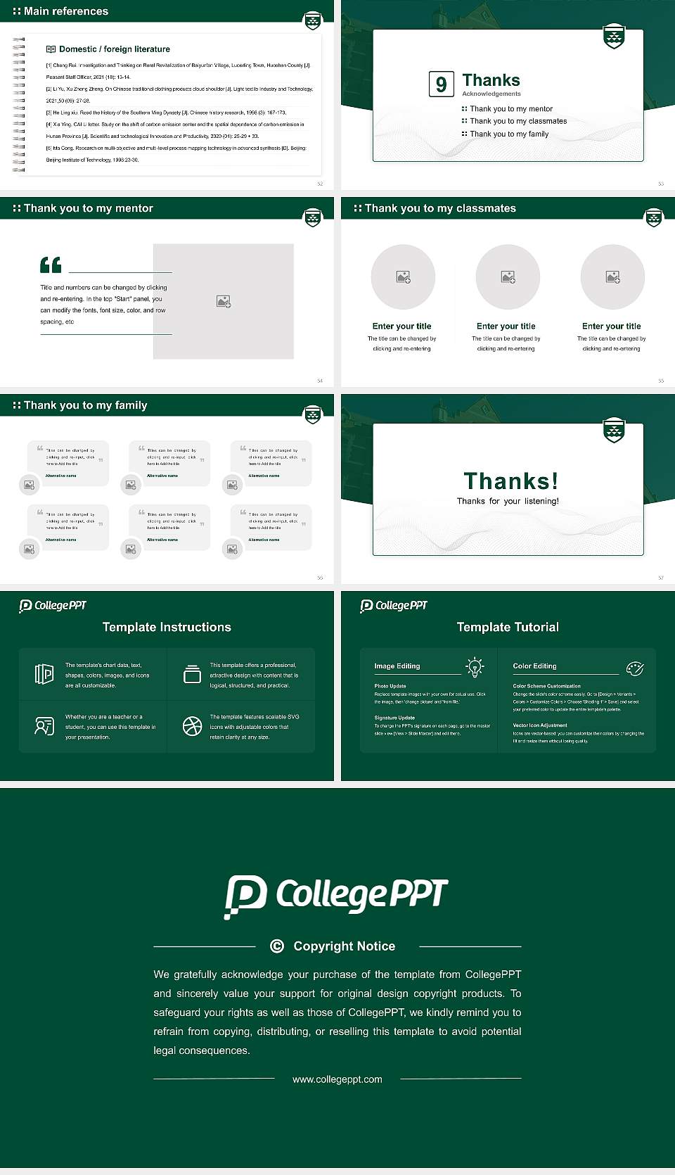 Victoria University of Wellington Graduation Thesis Defense PPT Template16:9 ratio PPT effect preview image7