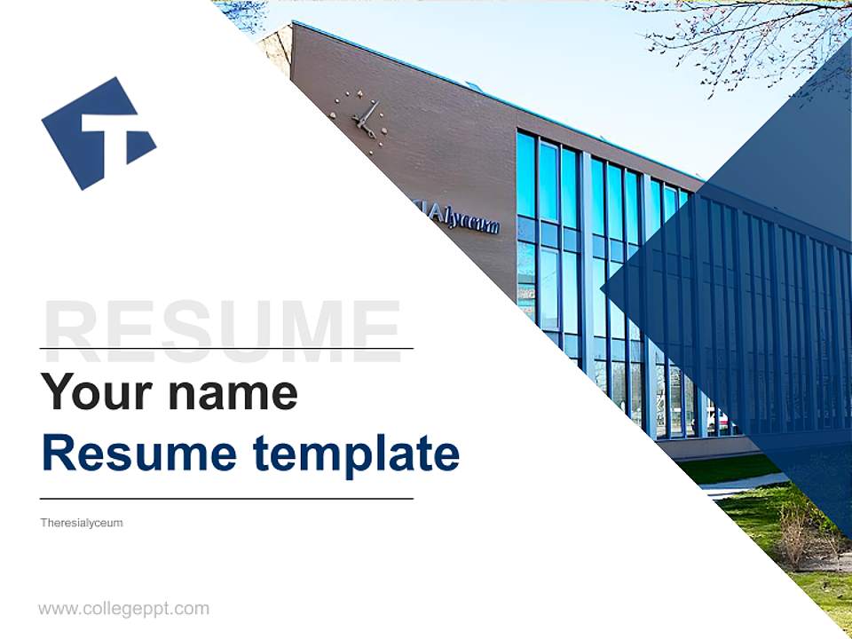 Theresialyceum Resume PPT Template4:3 ratio PPT effect preview image5
