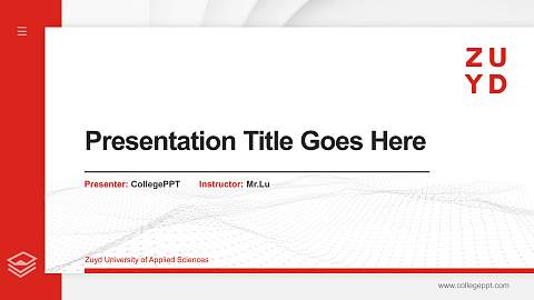 Zuyd University of Applied Sciences Thesis Proposal/Graduation Defense PPT Template