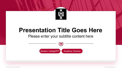 University of Amsterdam National Scholarship Defense PPT Template