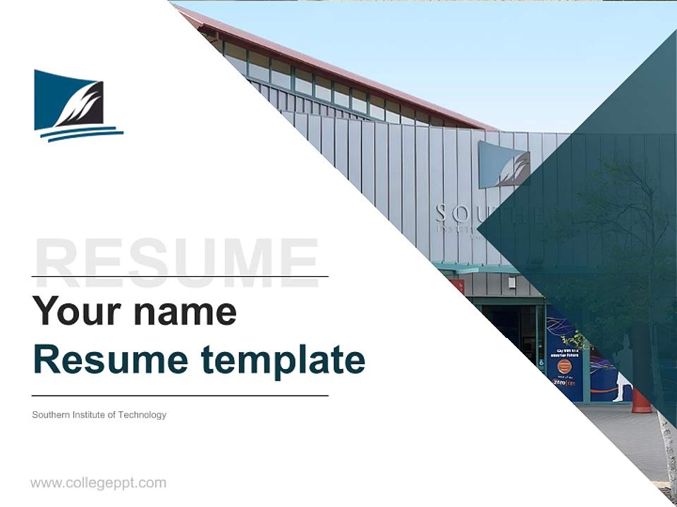 Southern Institute of Technology Resume PPT Template4:3 ratio PPT effect preview image5