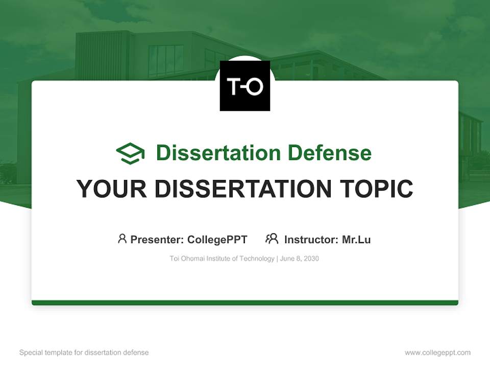 Toi Ohomai Institute of Technology Graduation Thesis Defense PPT Template4:3 ratio PPT effect preview image7