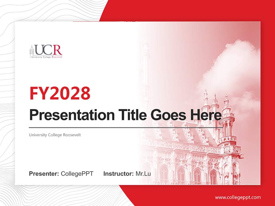 University College Roosevelt Academic Presentation/Research Findings Report PPT Template4:3 ratio PPT effect preview image5