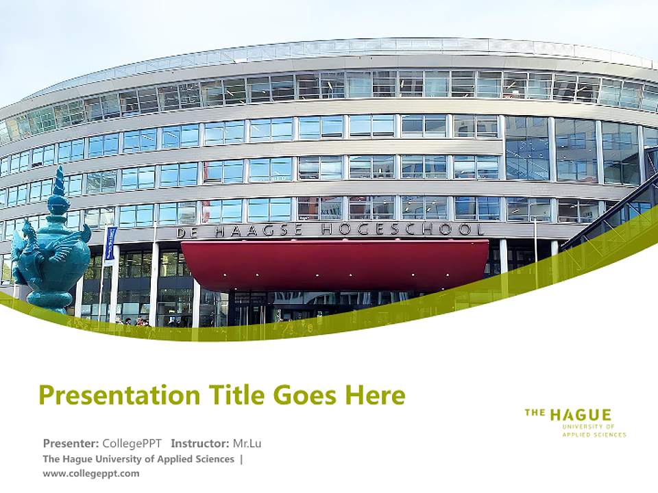 The Hague University of Applied Sciences Course/Courseware Creation PPT Template4:3 ratio PPT effect preview image5